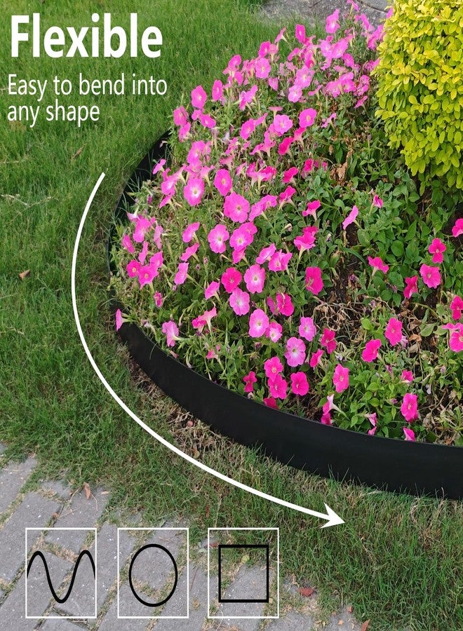 LXVOOEE Landscape Edging 4 Inch Tall 20FT with 30Pcs Metal Spikes, Plastic Garden Edging Border Landscape Edging Border Lawn Edging for Landscaping, Flower Bed, Yard - Image 5