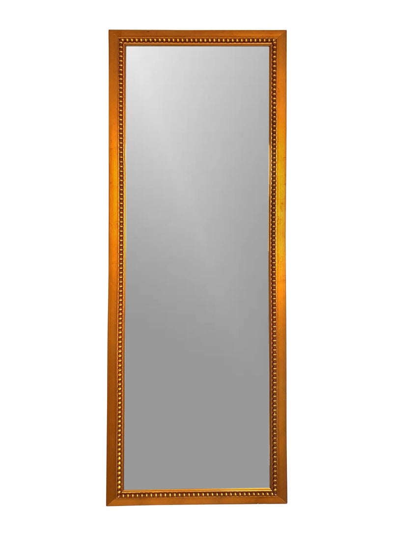 Mirror Full Length Stand Wood Frame 161cm x 61cm Standing Hanging or Leaning Against Wall, Home Decor, Large Rectangle Bedroom Mirror Floor Mirror Dressing Mirror Wall-Mounted Mirror - Golden - Image 4