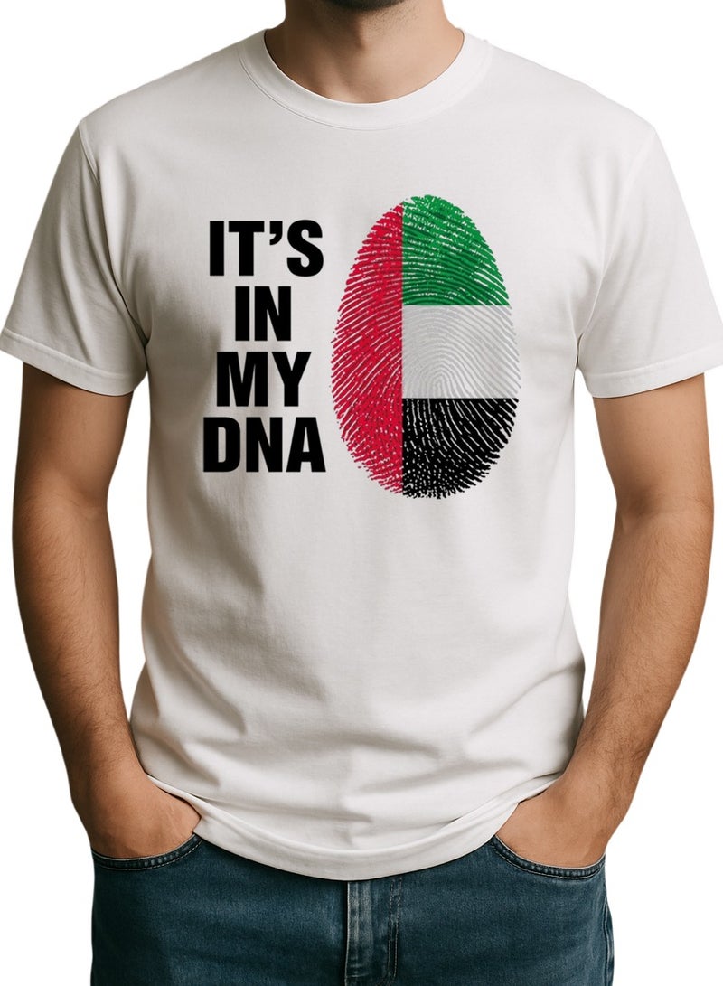 UAE Flag Fingerprint T-Shirt – It’s in My DNA  National Pride Tee for Men - Image 1