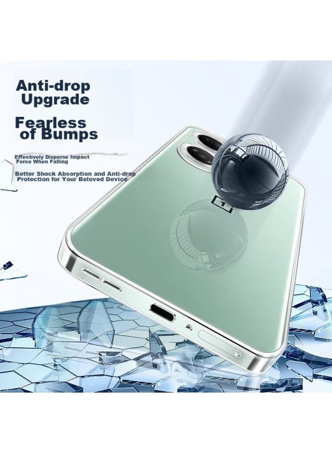 Koolife Compatible With Oneplus Ace2v Phone Case, Protective Cover For Oneplus Ace2v, Transparent Soft Shell, Gaming Camera Full Protection, Simple Skin-friendly, Fingerprint-resistant Outer Back Case - Image 3