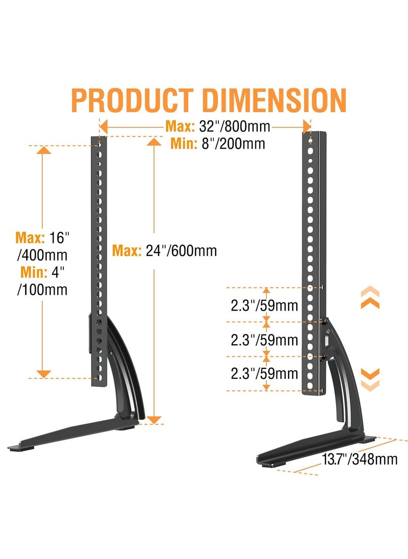 ELTRAZONE Universal Table Top TV Stand for Most 27 to 55 inch LCD LED Plasma Flat Screen TVs, TV Base Height Adjustable Leg Stand Holds up to 88 lbs, VESA up to 800x400mm - Image 5