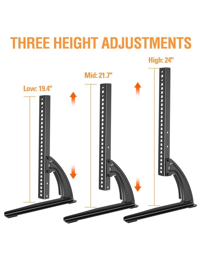 ELTRAZONE Universal Table Top TV Stand for Most 27 to 55 inch LCD LED Plasma Flat Screen TVs, TV Base Height Adjustable Leg Stand Holds up to 88 lbs, VESA up to 800x400mm - Image 3
