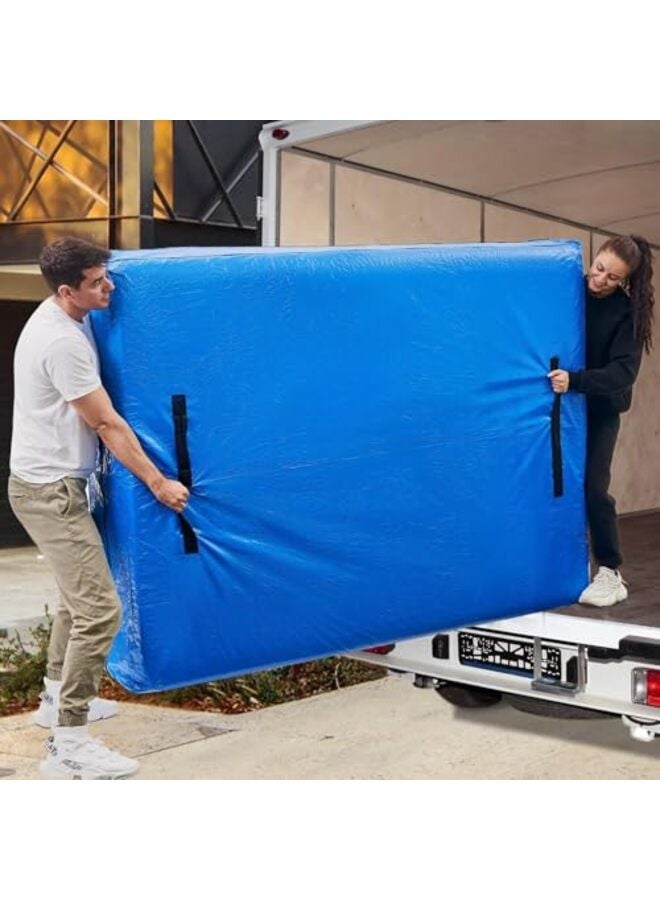 حقائب مرتبة للنقل، واقي مرتبة مقاوم للماء، غطاء مرتبة مقاس كوين، حقائب تخزين مناسبة لمرتبة مقاس 1.8 متر، أزرق - Image 1