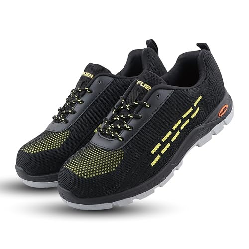FUEL Armour-1-DD ISI Marked Comfortable Industrial Safety Shoes with Strong Knitted Upper & Rubberized PVC Single Density Sole with 140J Energy Absorption Shoes for Men (Black-8UK) - Image 4