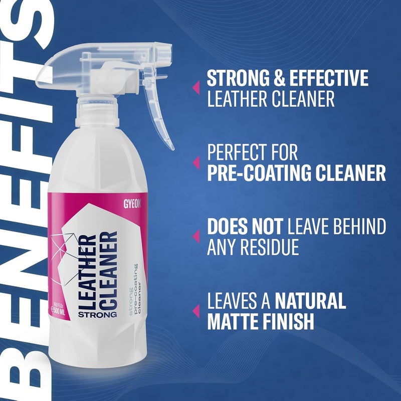 جيون منظف الجلود LeatherCleaner Strong للتنظيف العميق قبل الطلاء - منظف جلود للسيارات يزيل الزيوت والأوساخ وتغير اللون، آمن للداخلية، تشطيب غير لامع، تحضير السطح للطلاء، معالجة قوية لجلود السيارات. - Image 1