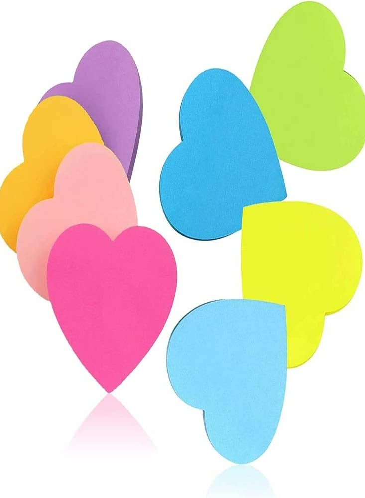 Loquat 8 Pads Heart Sticky Notes - Image 1