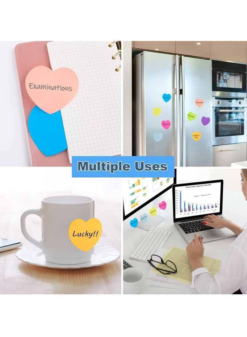 Loquat 8 Pads Heart Sticky Notes - Image 4