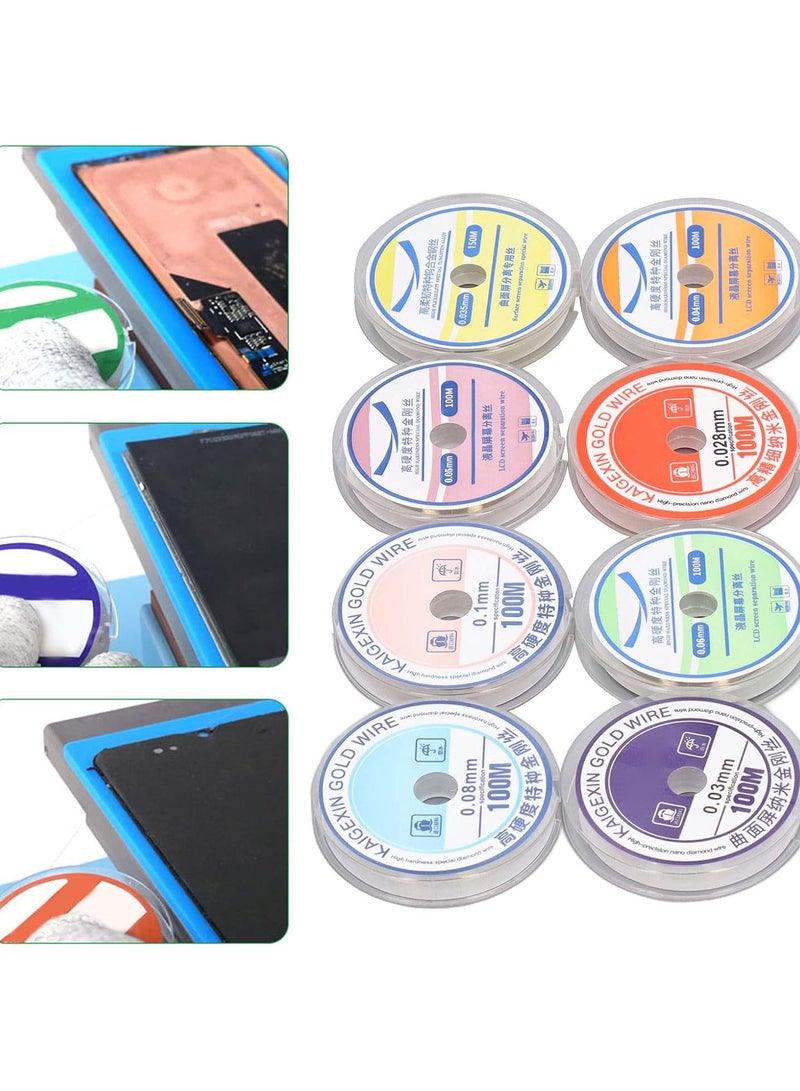GGOOT 8PCS LCD Screen Separation Wire LCD Screen Separator Split Cutting Wire for Tablet Computer  - Image 3