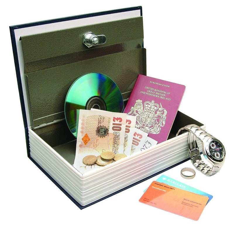 SEVEN SPACE SEVENSPACE Cash Box Book Locker Safe Stainless Steel Dictionary Type Vault Box With 2 Keys Standard Size Multi Color - Image 5