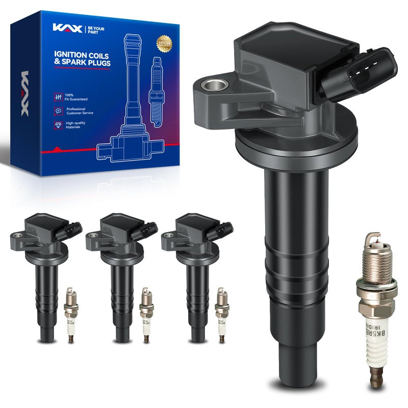 KAX 8-Pack Ignition Coils and Spark Plug Set Fit for Nissan 2017-2023 TITAN, 2016-2023 TITAN XD 5.6L V8, 2018-2021 NV3500 5.6L V8, 2018-2021 NV2500 5.6L V8, UF812,UF813 - Image 1