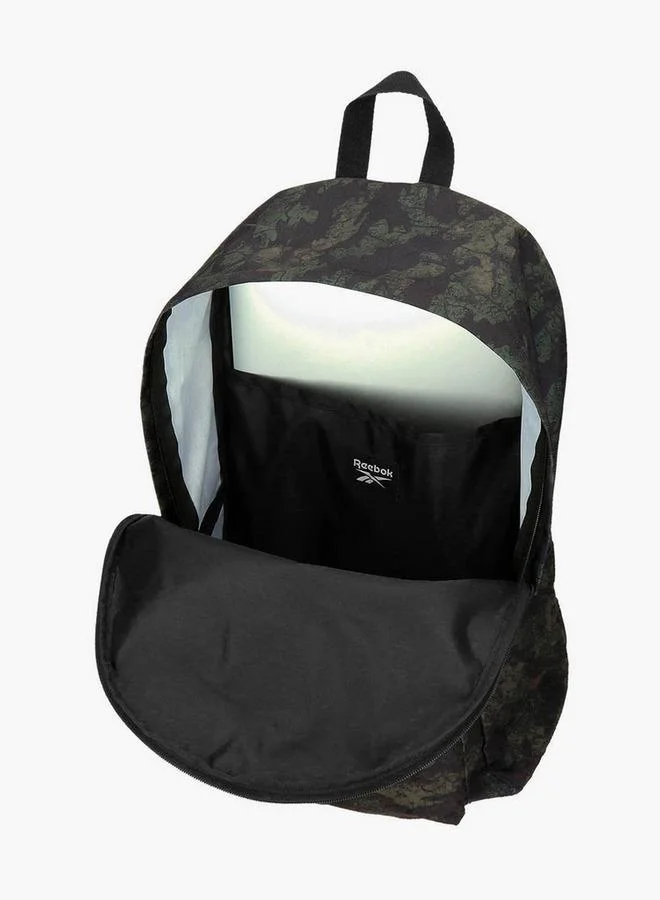 Reebok  Logo Print School Backpack With Adjustable Straps And Zip Closure - 38X19X43 Cm  | Best Price UAE