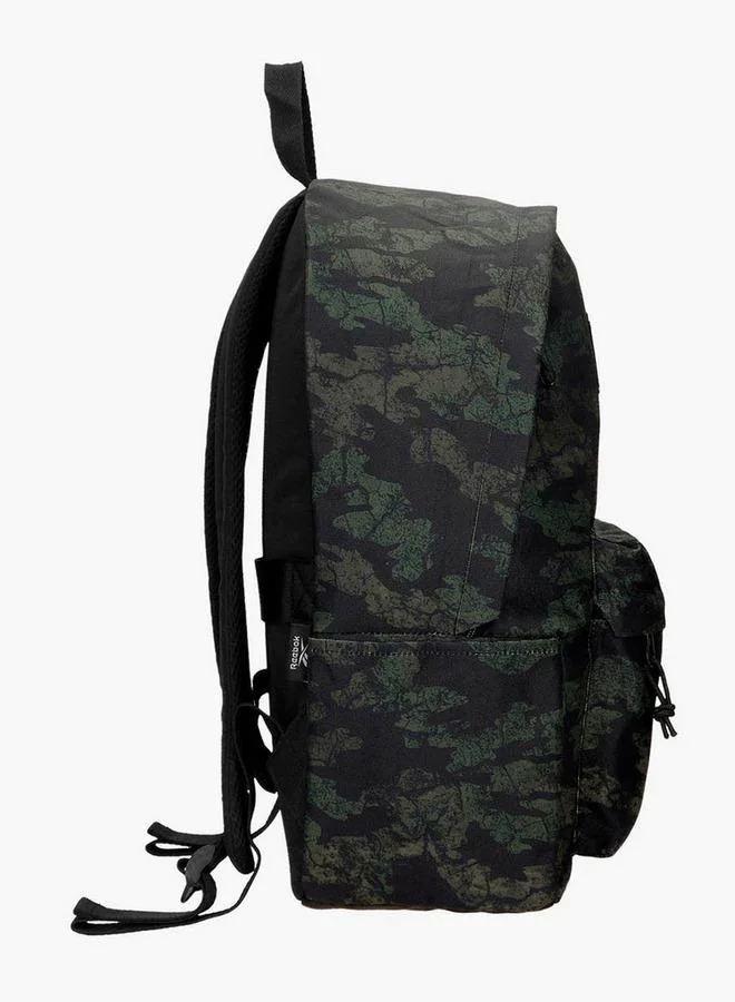 Reebok Logo Print School Backpack With Adjustable Straps And Zip Closure - 38X19X43 Cm