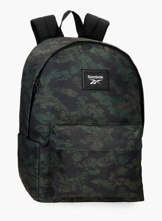 Reebok Logo Print School Backpack With Adjustable Straps And Zip Closure - 38X19X43 Cm
