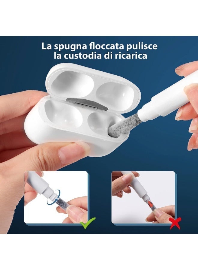 NAKXUS 3 in 1 Earbud Cleaning Pen Brush Tool for Airpods Case Multi-Function Kit - Image 2