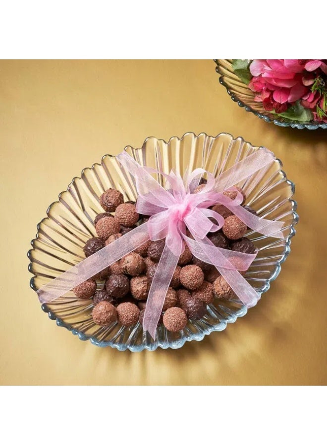 AURORA Oval Fruit Bowl – 33cm Elegant Clear Glass Serving Bowl – High-Quality Oval Design for Fruits, Salads, and Decorative Displays – Durable, Stylish, and Dishwasher-Safe - Image 5