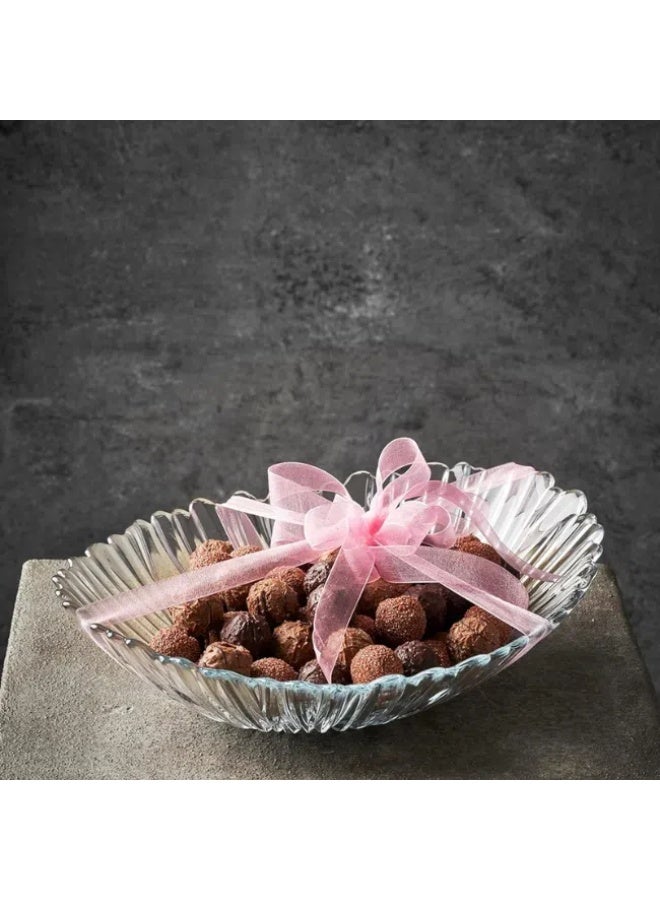 AURORA Oval Fruit Bowl – 33cm Elegant Clear Glass Serving Bowl – High-Quality Oval Design for Fruits, Salads, and Decorative Displays – Durable, Stylish, and Dishwasher-Safe - Image 4