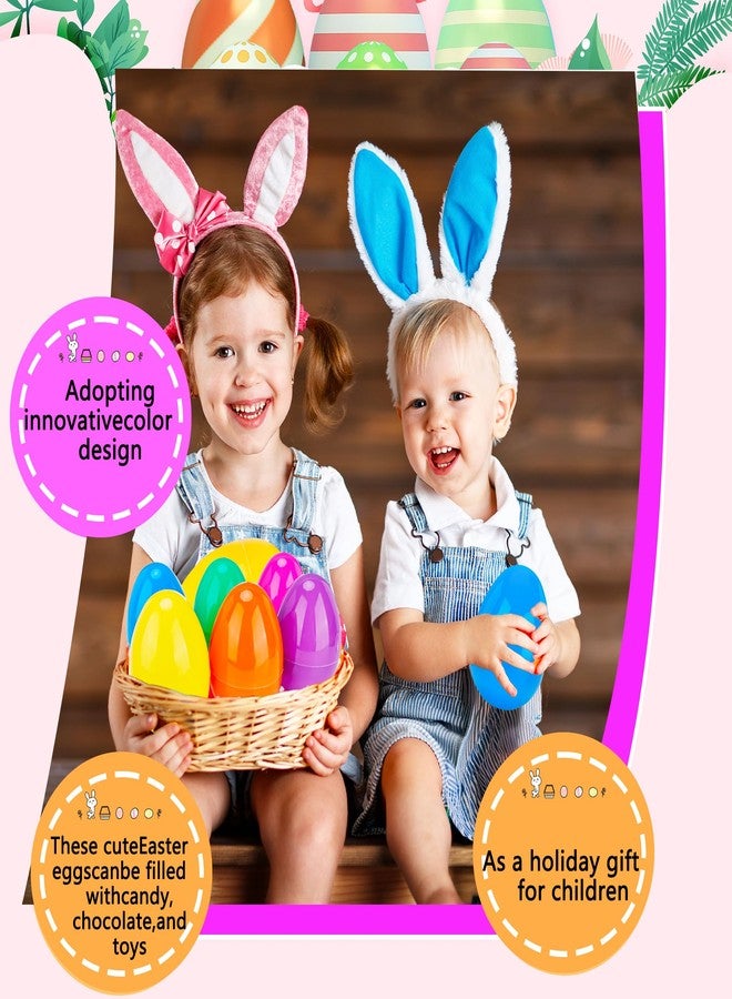 Haconba 30 Pcs 4 inch/ 3.15 inch Easter Eggs Large Colorful Plastic Fillable Easter Eggs Plastic Egg Empty for Egg Hunt Game Easter Party Favors Supplies(6 Colors (4 Inch)) - Image 4