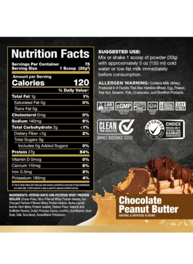 ALLMAX ISOFLEX Pure Whey Protein Isolate Chocolate Peanut Butter Flavour 5Lbs - Image 2