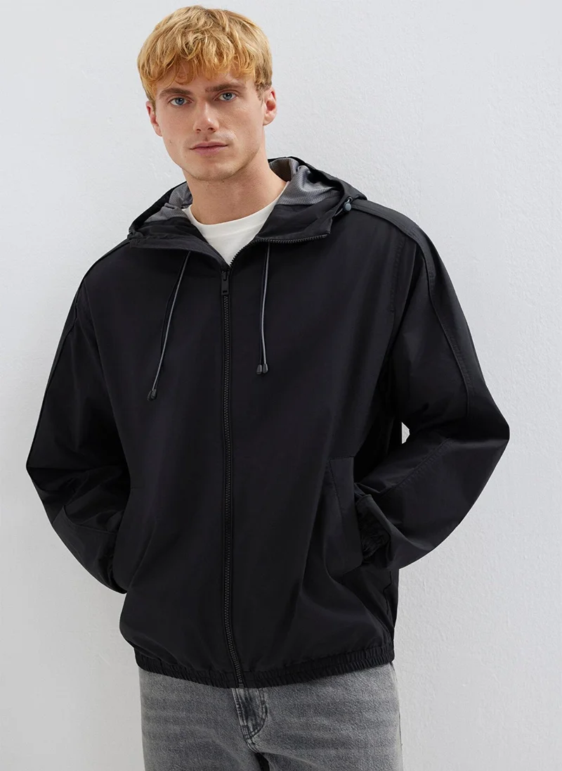Mavi Hooded Black Jacket