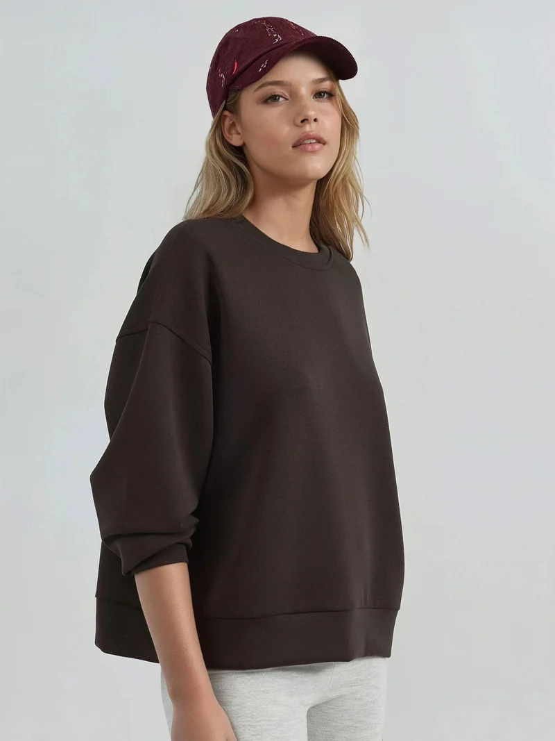 Busem BUSEM Relaxed Fit Crew Neck Modal Sweatshirt