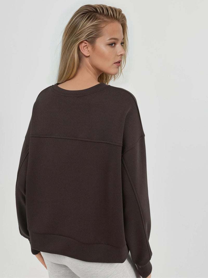 BUSEM Relaxed Fit Crew Neck Modal Sweatshirt - Image 3