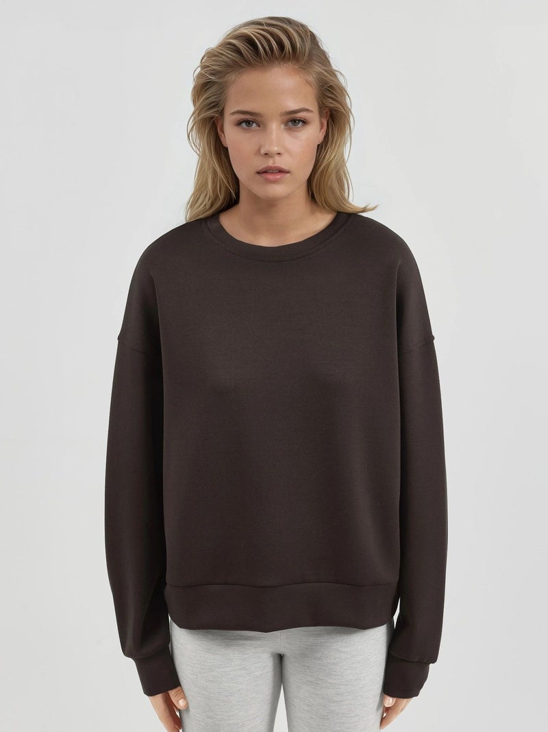 BUSEM Relaxed Fit Crew Neck Modal Sweatshirt - Image 2