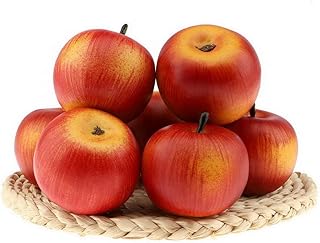Gresorth Gresorth 6pcs Lifelike Artificial Red Apple Faux Fake Apples Fruit Home House Kitchen Cabinet Decoration  - Image 1
