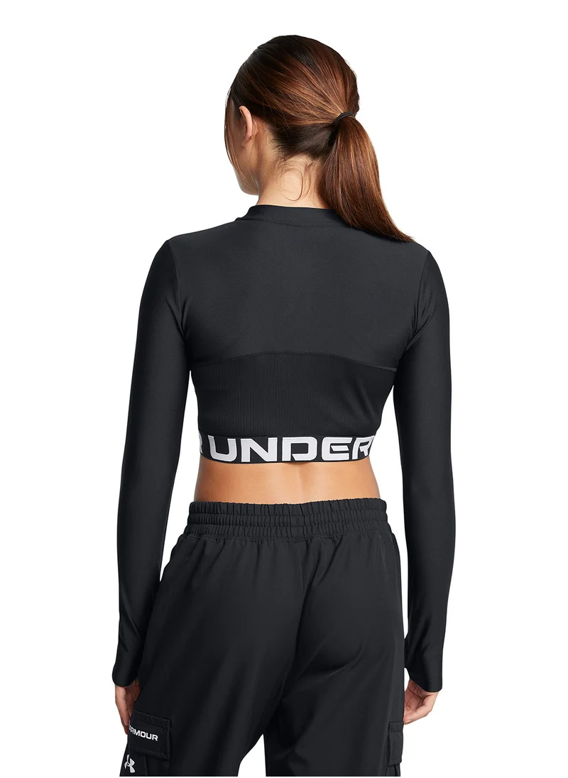 اندر ارمور Women's HeatGear® Rib ¼ Zip Longsleeve Tee