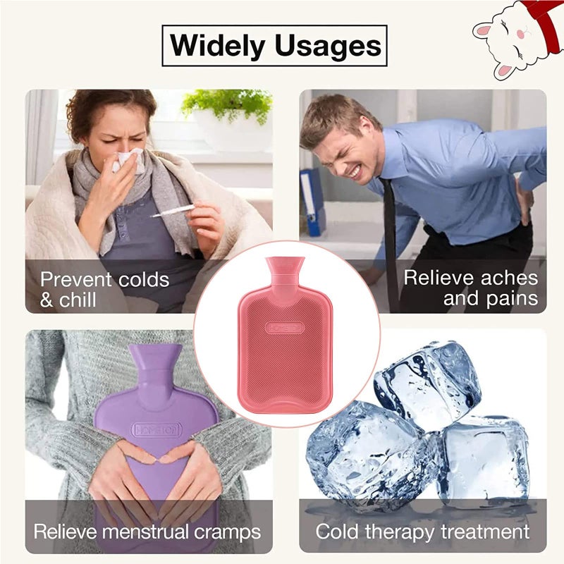 HomeTop Premium Classic Rubber Hot Water Bottle (Red) - Image 5