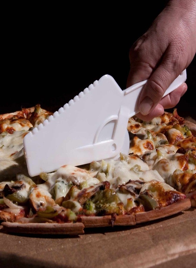 Party Essentials N00304 Plastic Pizza Cutter and Server, White (Case of 6) - Image 2