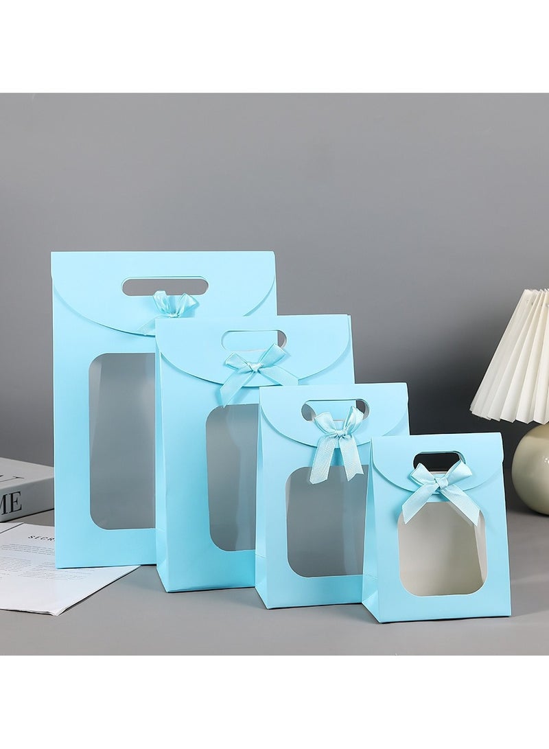 PEI  AN Eco-Friendly Kraft Paper Gift Bag with Handles – Elegant & Luxurious Present Box for Birthdays, Business, and Special Occasions(12 Pieces) 