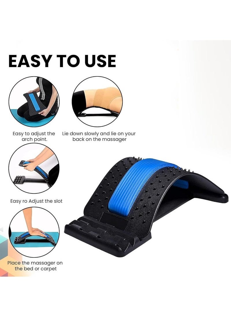 JAJEEK Magic Support Multi-Level Back Stretching Device – 3 Adjustable Arch Levels for Spine and Lower Back Relief, Posture Correction, and Pain Relief – Portable, Ergonomic Design – Black  - Image 4