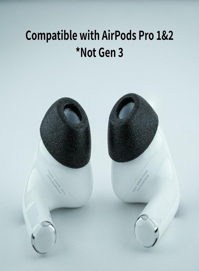 Comply TrueGrip MAX | Premium Memory Foam Replacement Earbud Tips for Apple AirPods Pro 1 & 2 | Long Lasting Comfort, Extreme Durability, Secure Fit, Superior Noise Isolation| Black (Medium) (3 Pairs) - Image 3