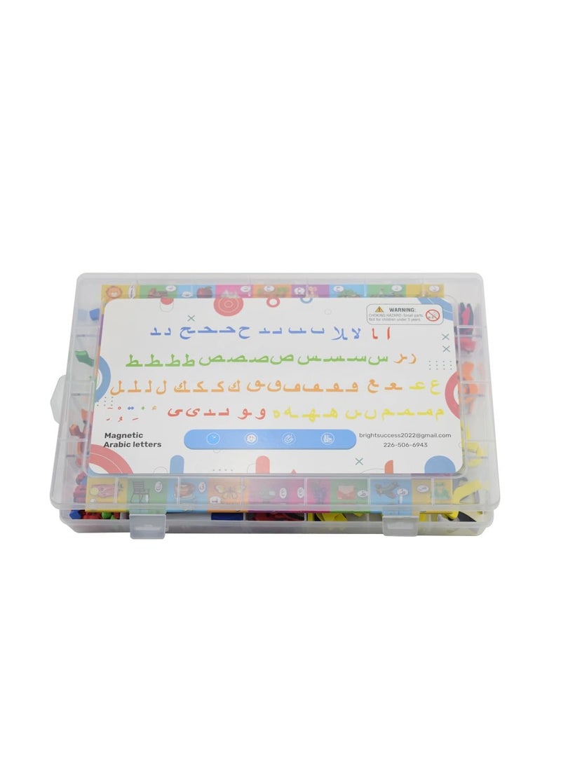 Arabest - 2 Sides Tabletop Magnetic Easel Whiteboard, Moveable 151Pcs Arabic Magnetic Alphabet Letters, Educational Kids Toy, with 2 Dry Erase Markers & 1 Eraser, for Toddlers Learning and Spelling - Image 1