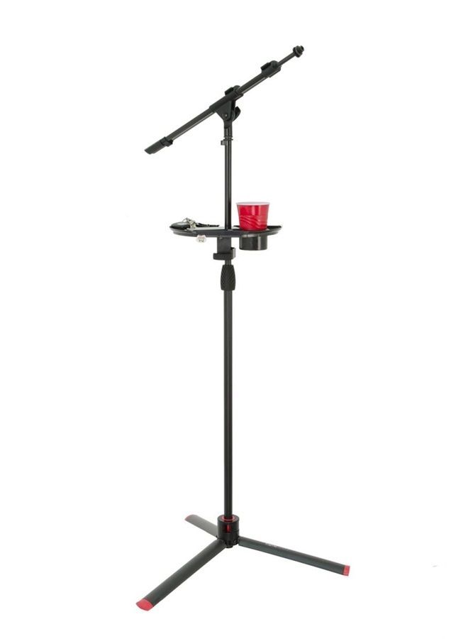 Gator Frameworks Microphone Stand Accessory Tray with Drink Holder and Guitar Pick Tab; 12" x 7" (GFW-MIC-ACCTRAY) - Image 5