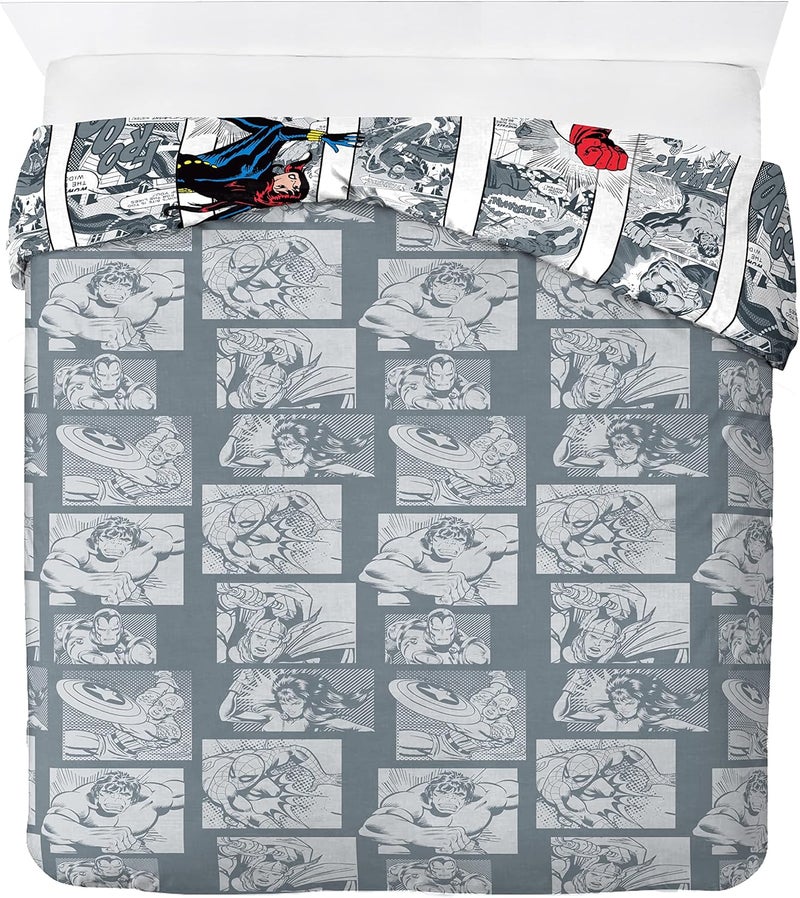 Jay Franco Marvel Comics Comic Cool Children's Bedding Set 200 x 200 cm, 100% Cotton, Double Bed – Includes Duvet Cover & Pillow Cases – Suitable for Beds from 140 x 190 cm to 140 x 200 cm All budget friendly options - Image 3