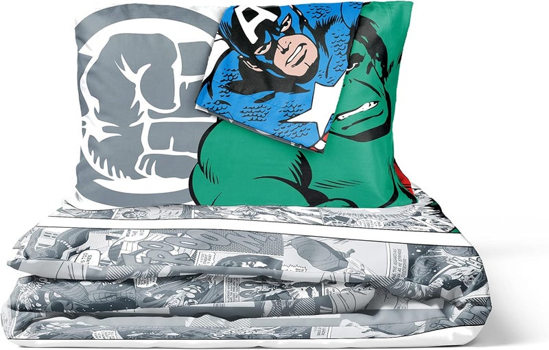 Jay Franco Marvel Comics Comic Cool Children's Bedding Set 200 x 200 cm, 100% Cotton, Double Bed – Includes Duvet Cover & Pillow Cases – Suitable for Beds from 140 x 190 cm to 140 x 200 cm All budget friendly options - Image 5