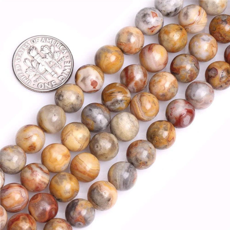 Genuine Crazy Lace Agate Beads for Jewelry Making Gemstone Semi Precious Stone Round 6mm Strand 155862pcs