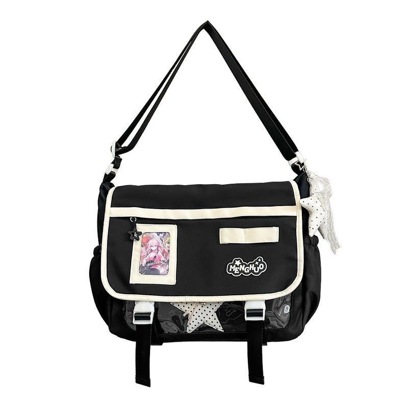 Korean-Style Colorblock Crossbody Bag - Large Capacity, Lightweight & Versatile