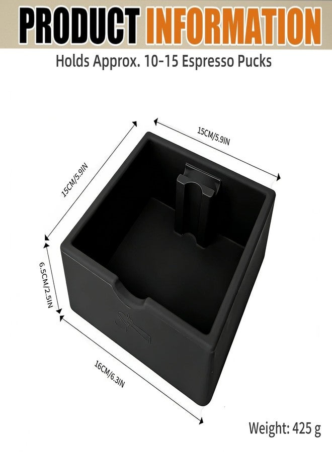 brikinte Silicone Espresso Knock Box, Quiet Non-Slip Coffee Puck Bin, Durable Barista Knock Box for Coffee Grounds, Universal Countertop Espresso Accessories - Image 2