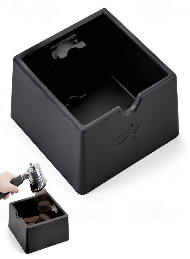 brikinte Silicone Espresso Knock Box, Quiet Non-Slip Coffee Puck Bin, Durable Barista Knock Box for Coffee Grounds, Universal Countertop Espresso Accessories - Image 1
