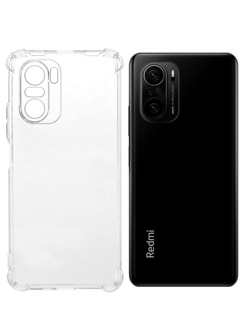 CATANES Xiaomi Redmi K40 Case Cover Clear Protective TPU Four Corners Cover Transparent Soft Case - Image 1