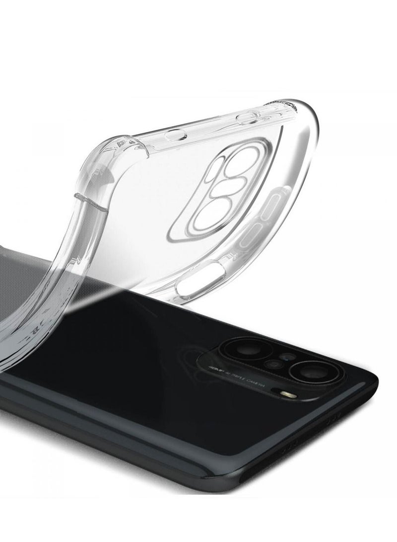 CATANES Xiaomi Redmi K40 Case Cover Clear Protective TPU Four Corners Cover Transparent Soft Case - Image 3