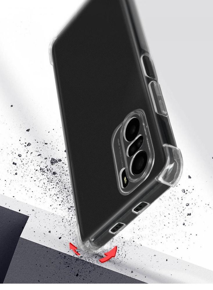 CATANES Xiaomi Redmi K40 Case Cover Clear Protective TPU Four Corners Cover Transparent Soft Case - Image 2