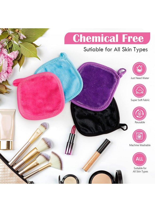 Orighty Makeup Remover Cloths 24 Pack Makeup Removal Face Cleaning Cloth Reusable Makeup Remover Pads Remove Instantly Dirt With Just Water 5 X 5 In - Image 3