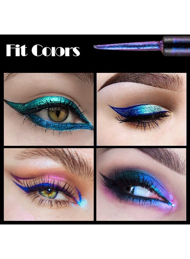 Mrettick 6 Colors Chameleon Liquid Eyeshadow Metallic Glitter Shimmer Eye Shadow Set Long Lasting Waterproof Multichrome Eyeshadows Makeup Set - Image 5