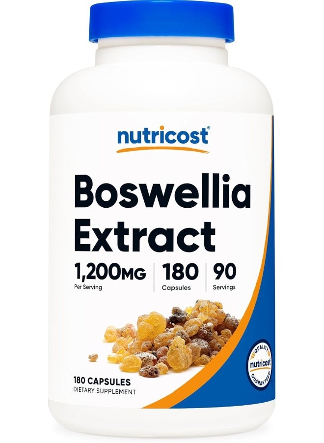 Nutricost Boswellia Extract 65% Boswellic Acid Capsules (1,200 Mg) (180 Caps) - Gluten Free, Non-Gmo, Vegetarian - Image 1
