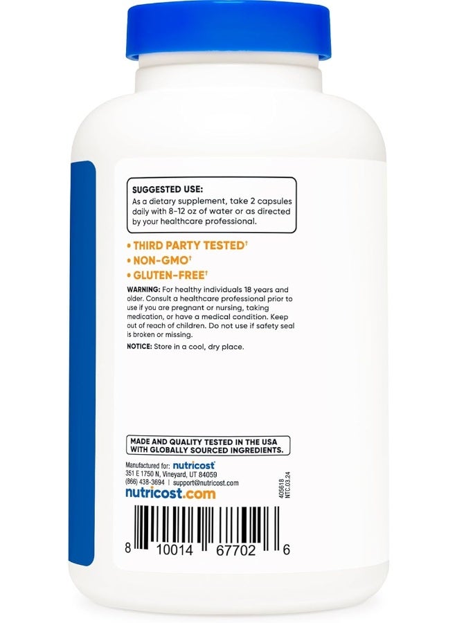 Nutricost Boswellia Extract 65% Boswellic Acid Capsules (1,200 Mg) (180 Caps) - Gluten Free, Non-Gmo, Vegetarian - Image 5