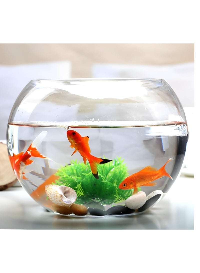 وعاء زجاجي دائري لحوض السمك ، فازة صغيرة، قطر 20 سم - Image 1