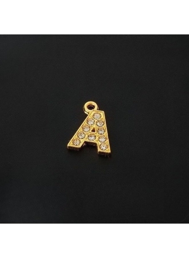 26 English letters set with diamond accessories, stainless steel pendants, creative jewelry accessories, handmade DIY materials, suitable for clothing and luggage matching - Image 2